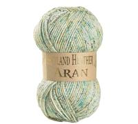 WoolCraft Shetland Heather Aran Knitting & Crochet Yarn, Great Value Yarn Available in 15 Tweed Effect Aran Colours, 75% Acrylic & 25% Wool, 200 Metres, 100g Balls, Single Ball, Crocus