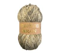 WoolCraft Shetland Heather Aran Knitting & Crochet Yarn, Great Value Yarn Available in 15 Tweed Effect Aran Colours, 75% Acrylic & 25% Wool, 200 Metres, 100g Balls, Pack of 5, Speckled