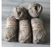 Woolcraft Shetland Heather Aran Soft Knitting Yarn / 25% Wool 5X 100g 013 SPLECKLED