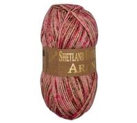 WoolCraft Shetland Heather Knitting & Crochet Yarn, Great Value Acrylic & Wool Blend Yarn, with 15 Tweed Effect Colours, 75% Acrylic & 25% Wool, 200 Metres, 100g Balls, Pack of 3, Brandy Rose