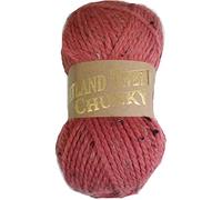 Woolcraft Shetland Tweed Chunky Sewing Knitting Crochet Craft Wool Yarn Ball (Donegal/Rust)