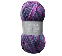 Woolcraft Superwash Sock 4 ply Knitting Wool Yarn 100g - 46 Harlequin