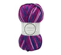 Woolcraft Urban Super Chunky Knitting & Crochet Yarn, 6 Self-Striping Shades in The Range, 100% Acrylic, 82 Metres, 100g Balls, Pack of 10, Nightjar