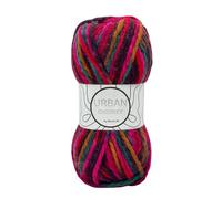 Woolcraft Urban Super Chunky Knitting & Crochet Yarn, 6 Self-Striping Shades in The Range, 100% Acrylic, 82 Metres, 100g Balls, Pack of 10, Hummingbird