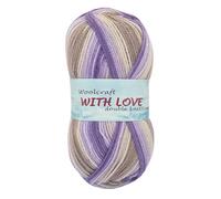 WoolCraft with Love DK Knitting & Crochet Yarn is a Soft, Self-Patterning Yarn. Available in a Selection of Variegated Colours, 100% Acrylic, 300 Metres, 100g Balls, Pack of 3, Bouquet