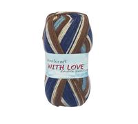 WoolCraft with Love DK Knitting & Crochet Yarn is a Soft, Self-Patterning Yarn. Available in a Selection of Variegated Colours, 100% Acrylic, 300 Metres, 100g Balls, Single Ball, Neptune