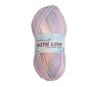 WoolCraft with Love DK Knitting & Crochet Yarn is a Soft, Self-Patterning Yarn. Available in a Selection of Variegated Colours, 100% Acrylic, 300 Metres, 100g Balls, Pack of 5, Tutti Frutti