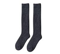 Woolen Calf Socks Womens Autumn And Winter Stockings With Extra Thick Wool Ring For Warmth And Knee Mesh Stockings (D, One Size)