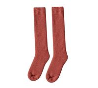 Woolen Calf Socks Womens Autumn And Winter Stockings With Extra Thick Wool Ring For Warmth And Knee Mesh Stockings (B, One Size)