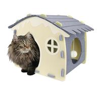 Woolen Cave - Felt Kitty House, Indoor Pet Hideaway | Soft Feline Dome, Nest Tent, Felt Nook, Plush Wool Pod, Comfortable Shelter, Small Den, Indoor Sleeping Retreat