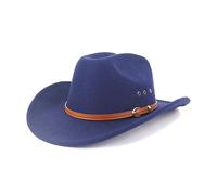 Woolen Felt Cowboy Hat For Adult With Buckle Belt Fashion Carnivals Party Cap Women Men Halloween Role Play Props Cap Cowboy Hat Outdoor Fedora Buckle Belt