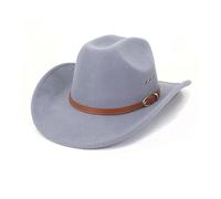 Woolen Felt Cowboy Hat For Adult With Buckle Belt Fashion Carnivals Party Cap Women Men Halloween Role Play Props Cap Cowboy Hat Outdoor Fedora Buckle Belt