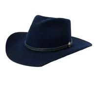 Woolen Flat Top Fedoras Hat For Male Adult Stage Performances Hat Theme Party Masquerades Role Play Party CowboyHat Costume Headwear For Adult