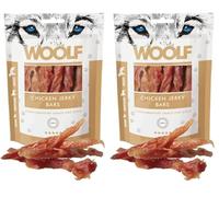 WOOLF Chicken Jerky Bars - Complementary Snacks for Dogs. Dog Treats with Natural Ingredients and High Meat Content, Nutritional, Free from Artificial Additives. Suitable for Dogs (100g) (Pack of 2)