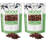 WOOLF Chunkies - Complementary Snacks for Dogs. Dog Treats with Natural Ingredients and High Meat Content, Balanced Nutrition, Free from Artificial Additives. Suitable for Puppies (Lamb, 100g)