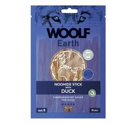 WOOLF Earth NOOHIDE Stick with Duck - Complementary Snacks for Dogs. Dog Treats with Grain-Free, Natural Ingredients and High Meat Content. Gelatine-Based, Highly Digestible. (Size S - 90g, 10 pieces)
