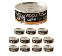 WOOLF Wet Canned Complete Cat Food Pack of 12 x 85g - High Protein & Moisture-Rich Pâté, Nutritious, Supports Healthy Growth & Brain Development, Easy Digestion, Suitable for Adult Cats (Turkey)