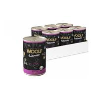 WOOLF Wet Canned Complete Dog Food Pack of 6 x 400g - Natural Ingredients & High Meat Content, Balanced Nutrition, Supports Overall Health, Suitable for Dogs (Duck with Coconut Oil)