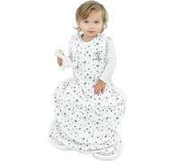 Woolino Ultimate 4 Season Baby Sleeping Bag - Merino Wool Baby Sleep Sack, Organic Cotton Outer, Temperature Regulating Year Round Wearable Blanket, Adjustable Universal Size 2-24 Months - Star Gray