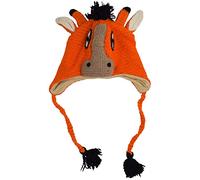 Woollen Handknitted Fleece Lined Trapper Animal Hat Donkey
