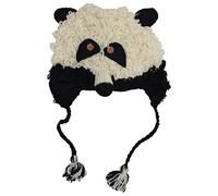 Woollen Handknitted Fleece Lined Trapper Farm Animal Hat Panda