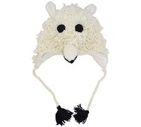 Woollen Handknitted Fleece Lined Trapper Farm Animal Hat Polar Bear