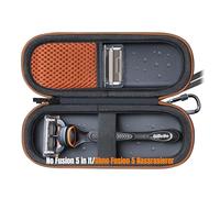 Woollo PU Case Compatible with Gillette ProGlide Razor, Fusion 5 Wet Razor and Mach3 Wet Razor, Portable Hard Travel Case, Waterproof Case for Fusion 5 Mach3 and ProGlide, orange