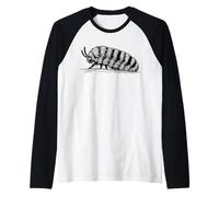 Woolly Bear Line Art Insect Lover Raglan Baseball Tee