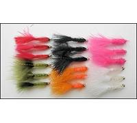 Woolly Bugger Trout Flies, 18 Pack, Mixed Colours, Mixed 8/10 For fly Fishing