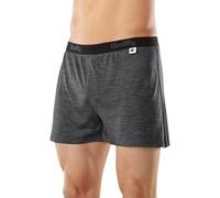 Woolly Clothing Men's Merino Wool Classic Boxer - Ultralight - Wicking Breathable Anti-Odor - grey - Large