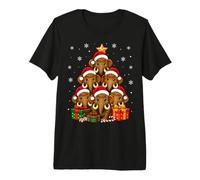 Woolly Mammoth Christmas Tree Cute Animal Festive Santa Xmas Premium T-Shirt