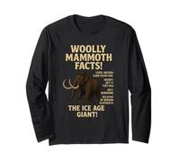 Woolly Mammoth Facts | Educational Prehistoric Ice Age Long Sleeve T-Shirt
