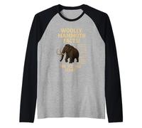 Woolly Mammoth Facts | Educational Prehistoric Ice Age Raglan Baseball Tee