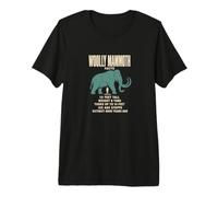 Woolly Mammoth Facts Ice Age Size Comparison Chart Premium T-Shirt
