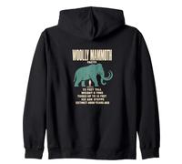 Woolly Mammoth Facts Ice Age Size Comparison Chart Zip Hoodie