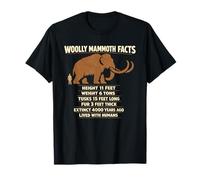 Woolly Mammoth Facts Prehistoric Ice Age Science T-Shirt