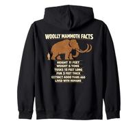Woolly Mammoth Facts Prehistoric Ice Age Science Zip Hoodie