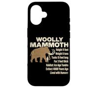 Woolly Mammoth Height 11 Feet Weight 6 Tons Facts Case for iPhone 16