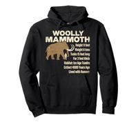 Woolly Mammoth Height 11 Feet Weight 6 Tons Facts Pullover Hoodie