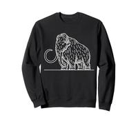 Woolly Mammoth Line Art Ice Age Prehistoric Sweatshirt