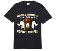 Woolly Mammoth Lover Before Coffee Prehistoric Coffee Lover Comfort Colors Adult Heavyweight T-Shirt