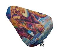 Woolly Mammoth on Ice Bike Seat Cover with Drawstring Bicycle Saddle Cover for Outdoor & Indoor