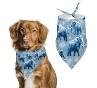 Woolly Mammoth Pattern Funny Dog Bandana Cats Puppies Triangle Scarf for Small Medium Large Pet