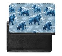 Woolly Mammoth Pattern Novelty Passport Holder Slim Travel Wallet Passports Cover Card Case with Slot