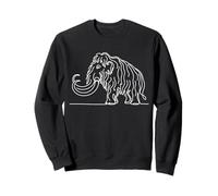 Woolly Mammoth Prehistoric Elephant Line Art Paleontologist Sweatshirt