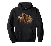 Woolly Mammoths Group Mammuthus Primigenius Mammoth Pullover Hoodie