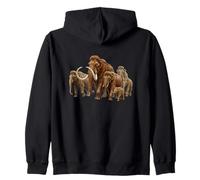 Woolly Mammoths Group Mammuthus Primigenius Mammoth Zip Hoodie