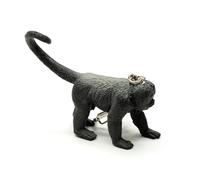 woolly monkey keychain pendant key ring zoo monkey black