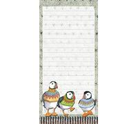 Woolly Puffins Magnetic Notepad Lined Pad by Emma Ball