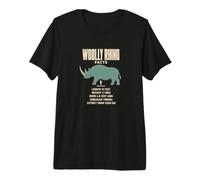 Woolly Rhino Facts Ice Age Size Comparison Chart Premium T-Shirt